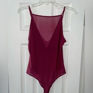Forever 21 contemporary red bodysuit with mesh. Size medium